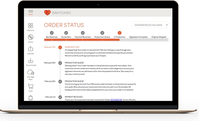 imemories tracking